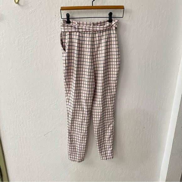 ASOS Designs Checker Plaid Pink Blue Green Belted US 32 EU 0 UK 4 - Picture 5 of 5